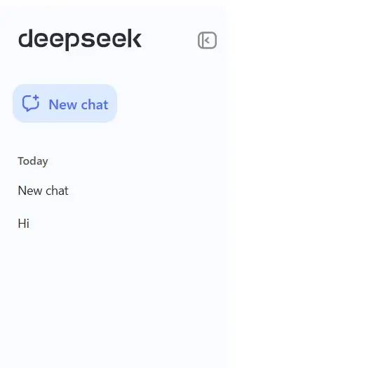 Chat History deepseek ai