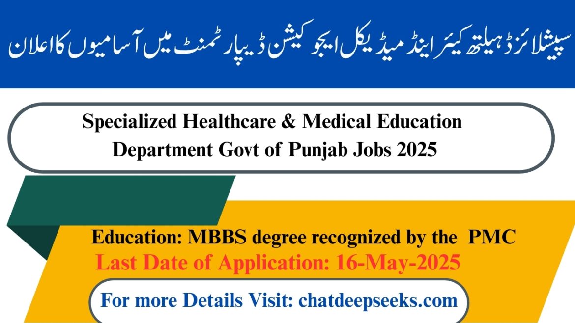 Specialized Healthcare & Medical Education Department Jobs 2025